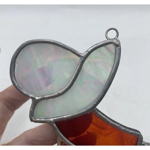 Vintage Stained Glass Sunbonnet Sue Sun Catcher Collectible Prairie Watering Can - Picture 9 of 13